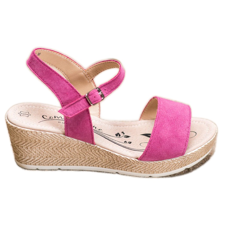 Filippo Neformální kožené sandály růžový