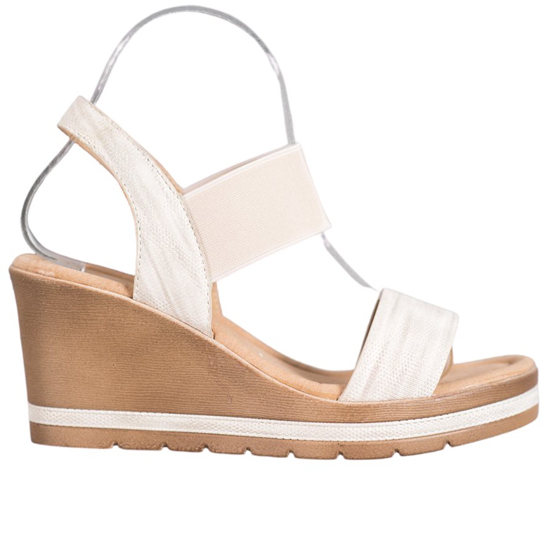 Sea Elves Stylové sandály na klínku hnědý