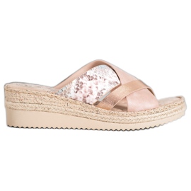 Evento Módní pudrové pantofle růžový