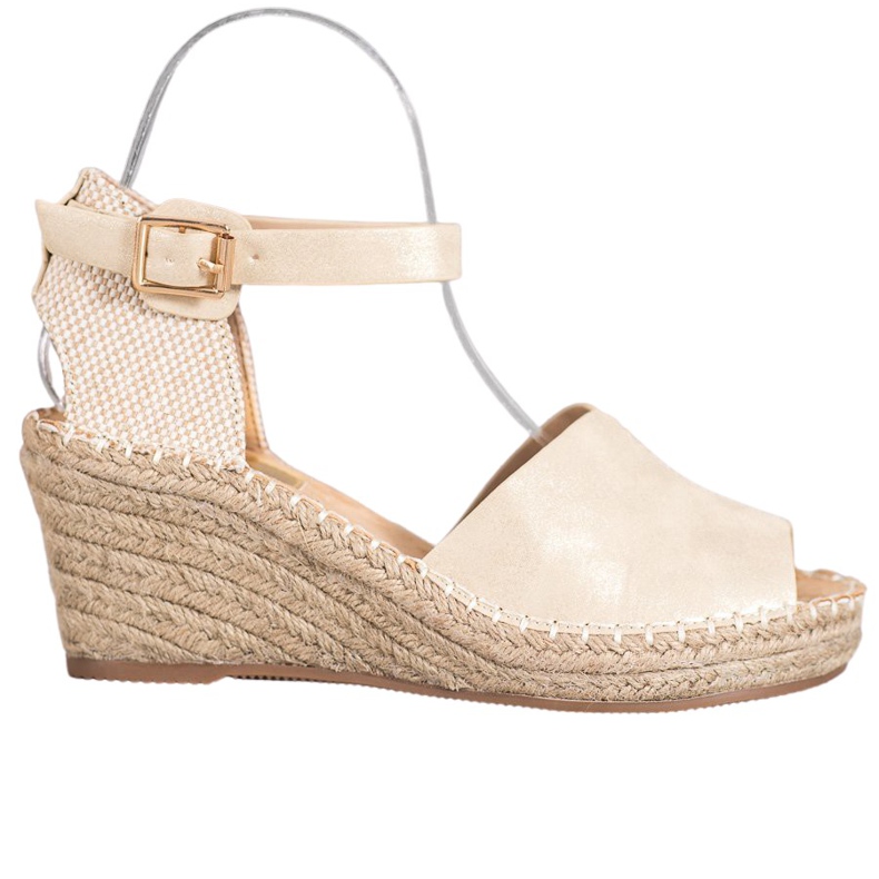 Evento Neformální klínové sandály hnědý žlutá