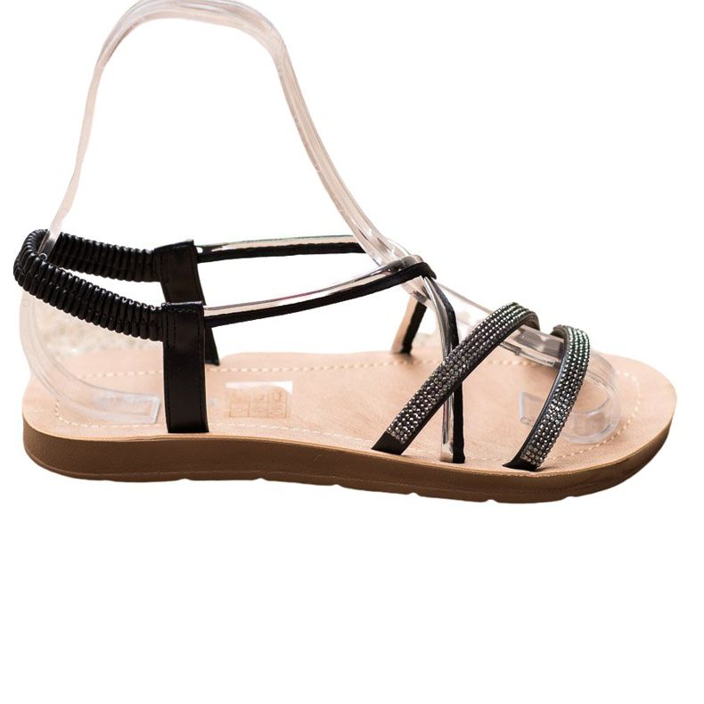 Sea Elves Sandály se stříbrnými ozdobami černá