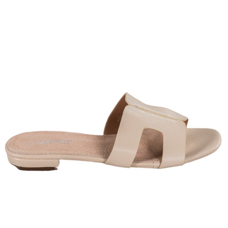 SHELOVET Klasické pantofle z ekologické kůže hnědý