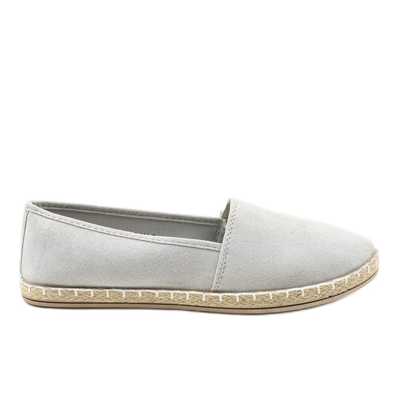 Šedé nazouvací espadrilky D1K-6 šedá