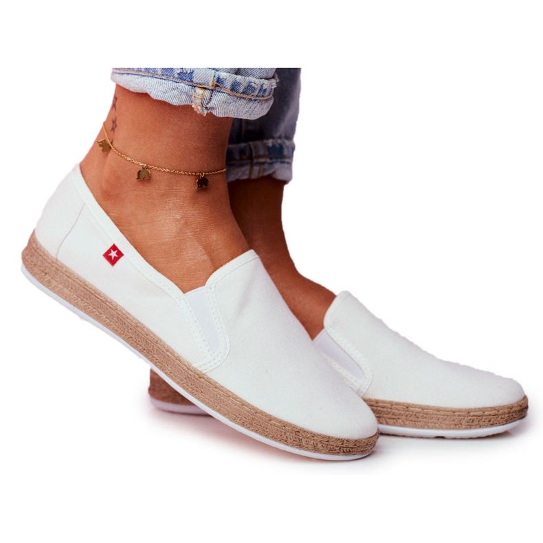 Dámské espadrilky Big Star Slip-on White FF276038 bílý