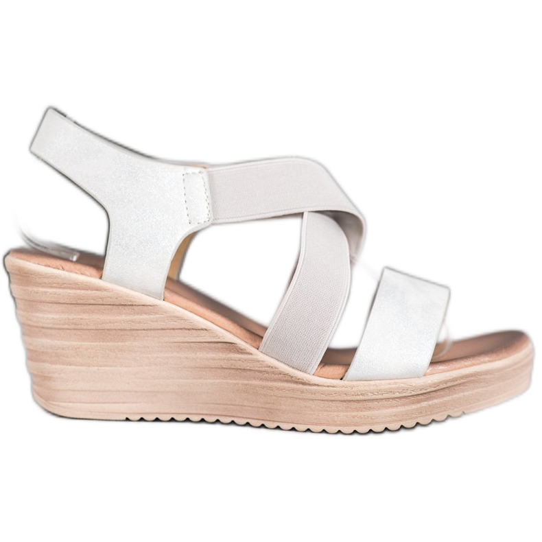 Sea Elves Neformální nazouvací sandály béžový stříbrný