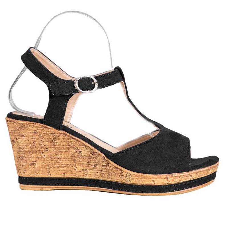 GOLL Semišové klíny černá