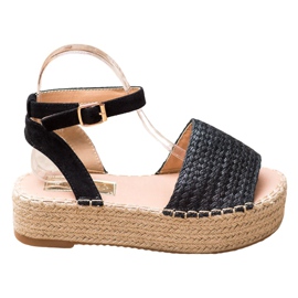 Weide Espadrilles Sandály Na Platformě černá