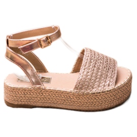 Weide Espadrilles Sandály Na Platformě zlatý