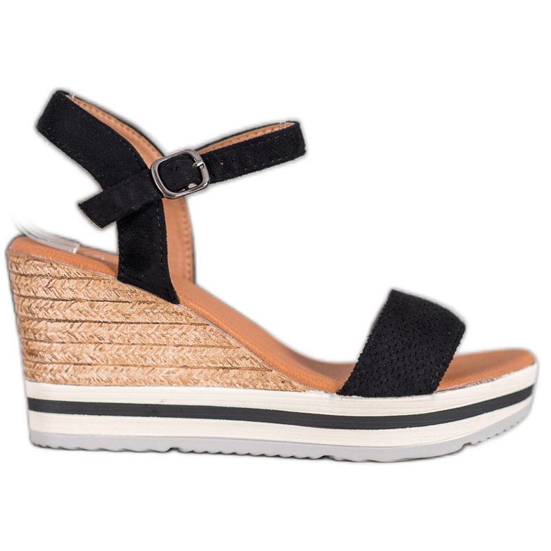 Weide Módní semišové klínky černá