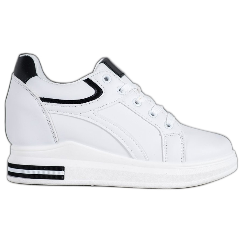 SHELOVET Bílé klínové tenisky bílý