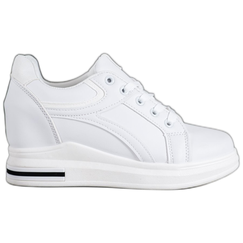 SHELOVET Bílé klínové tenisky bílý