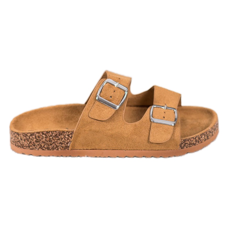 Evento Neformální pantofle se sponou hnědý Evento Neformální pantofle se sponou hnědý