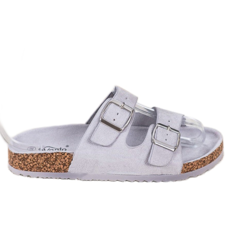 Evento Neformální pantofle se sponou šedá