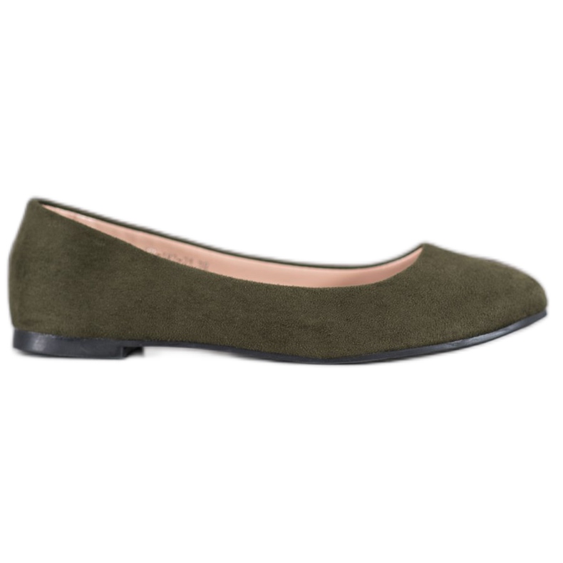 Best Shoes Semišové balerínky zelená