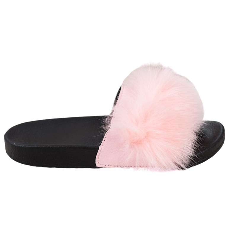 Seastar Pantofle s kožešinou růžový