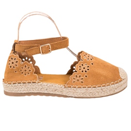 Seastar Espadrilky s Prolamovaným Vzorem hnědý