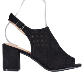 SHELOVET Klasické uzavřené sandály černá SHELOVET Klasické uzavřené sandály černá