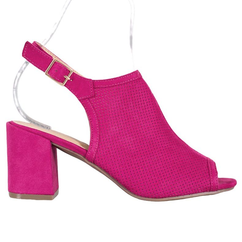 SHELOVET Klasické uzavřené sandály růžový