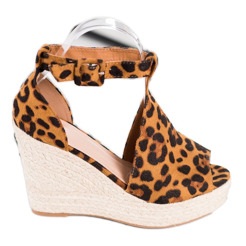 Queen Vivi Zabudované semišové klíny hnědý