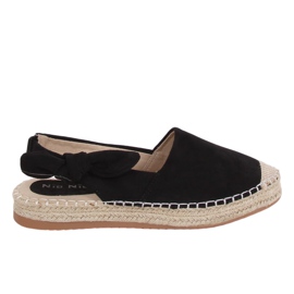 Černé dámské espadrilky 3016 Black černá Černé dámské espadrilky 3016 Black černá