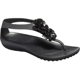 Crocs Serena Embellish Flip W 205600-060 černý růžový
