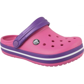 Crocs Crocband Clog Jr 204537-600 fialová růžový