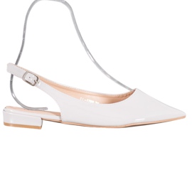 Seastar Lakované lodičky s odhalenou patou šedá Seastar Lakované lodičky s odhalenou patou šedá