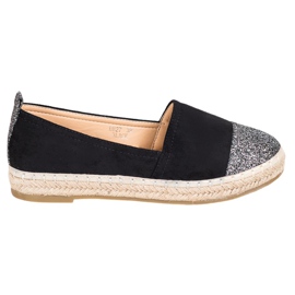 Seastar Espadrilky se třpytkami černý