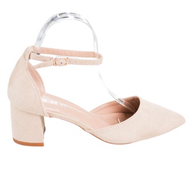 SHELOVET Klasické lodičky se sponou hnědý