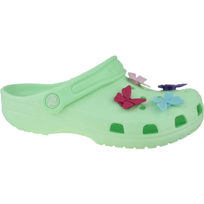 Crocs Classic Butterfly Charm Clog Jr 206179-3TI zelená