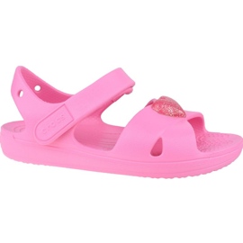 Sandály Crocs Classic Cross Strap K 206245-669 černý růžový