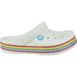 Crocs Rainbow Glitter Clog 206151-100 bílý Crocs Rainbow Glitter Clog 206151-100 bílý
