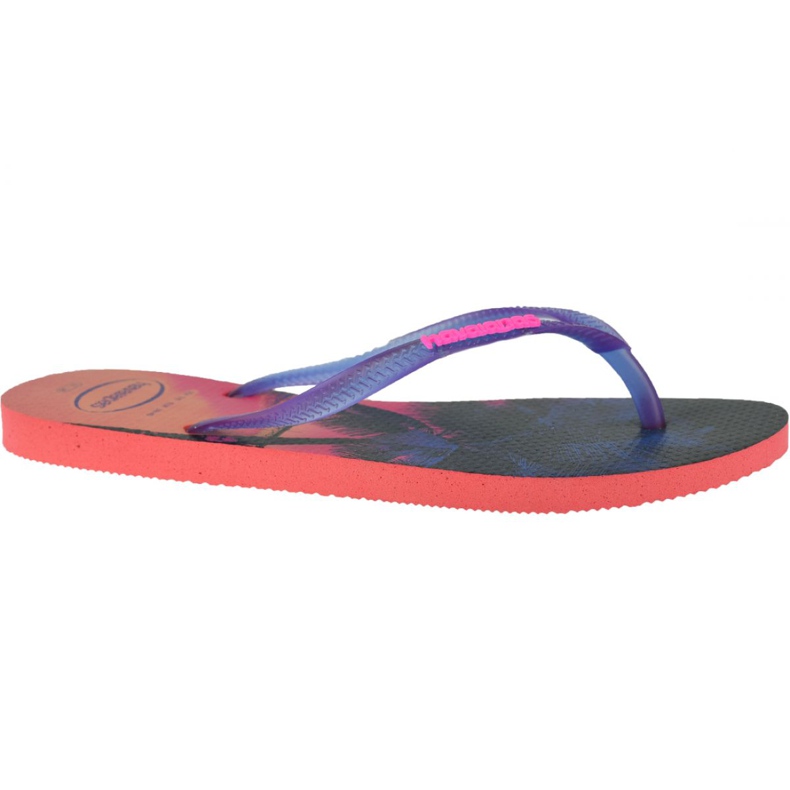 Žabky Havaianas Slim Paisage 4132614-6024 námořnická modrá růžový