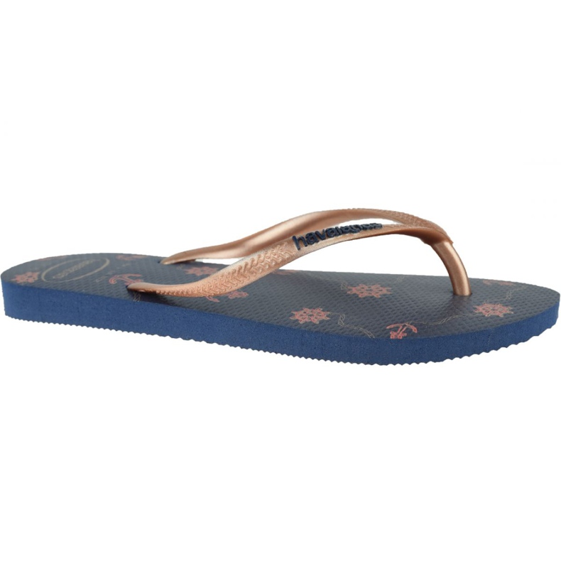 Žabky Havaianas Slim Nautial 4137125-1754 fialový námořnická modrá