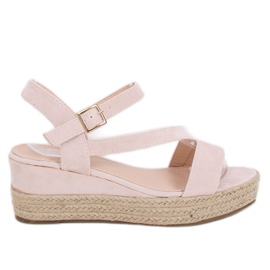 Béžové sandály espadrilles 680-38 Nude béžový