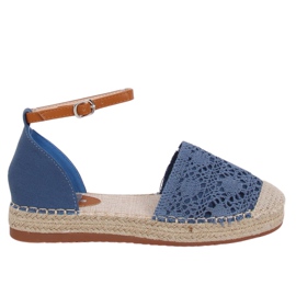Espadrilles cut blue 3035 Blue modrý