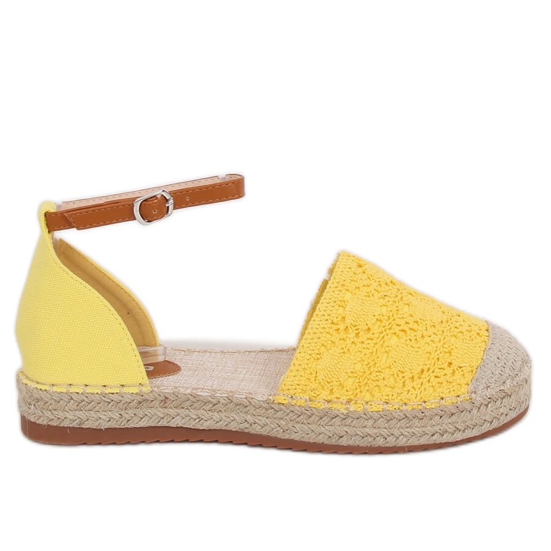 Espadrilles cut med 3035 Yellow žlutá Espadrilles cut med 3035 Yellow žlutá