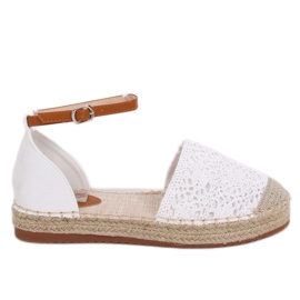 Espadrilles cut white 3035 White bílý