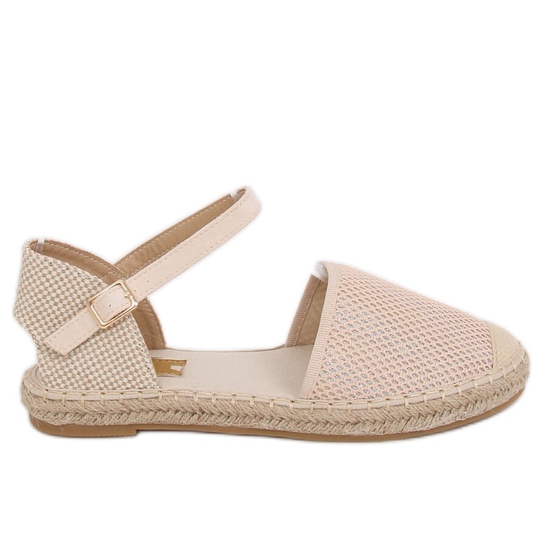 Béžové espadrilky pro ženy MB-64119 Béžová béžový