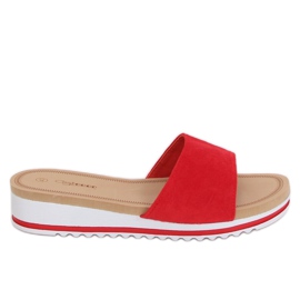 Červená Dámské červené pantofle G-5036 Red červený