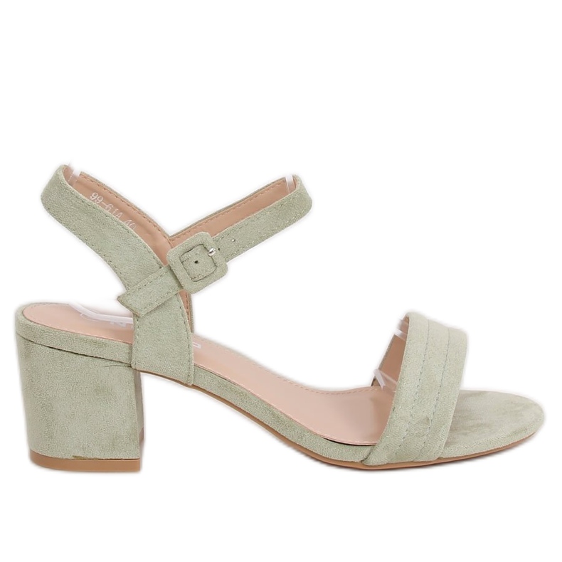 Sandály na vysokém podpatku celadon 99-61A Green zelená