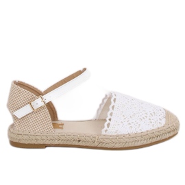 Bílé krajkové espadrilky L-1067 White bílý Bílé krajkové espadrilky L-1067 White bílý