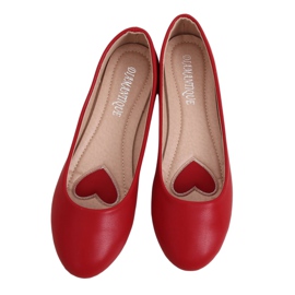 Červené dámské balerínky YSD817 Red červený