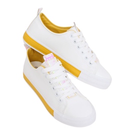 Bílé dámské tenisky CC-17 Yellow bílý žluť