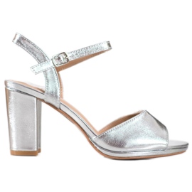 SHELOVET Klasické boty na vysokém podpatku šedá SHELOVET Klasické boty na vysokém podpatku šedá