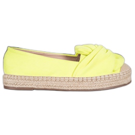 Seastar Semišové espadrilky na platformě žluť