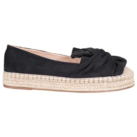 Seastar Semišové espadrilky na platformě černý