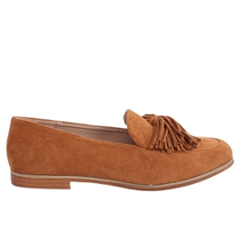 Dámské mokasíny se strapci velbloud T357P Camel hnědý