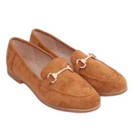 Dámské dámské mokasíny T355P Camel hnědý