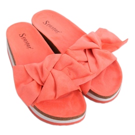 Dámské korálové pantofle SS116P Coral vícebarevný pomerančový